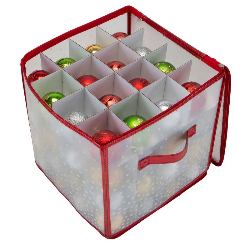 Ornament Storage Organizer Holds 64 2.25in Ornaments Red - Simplify, 3 of 5