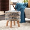 Mark & Day Hoogstraten 16"H x 16"W x 16"D Global Navy Ottoman - 2 of 4