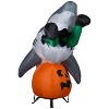 Gemmy Animated Halloween Inflatable Shark Snack Scene , 4 ft Tall, Multi - 3 of 4