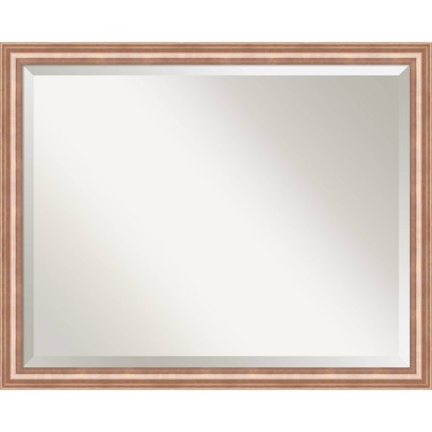 31 X 25 Harmony Framed Bathroom, Rose Gold Framed Bathroom Mirror