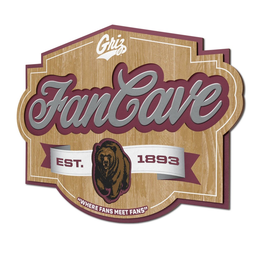 Photos - Coffee Table NCAA Montana Grizzlies 3D Multi-Layered Fan Cave Sign, Official Team Memor