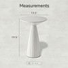 COZAYH Pedestal Small Drink Round Martini Table with Textured Finish and Quick Assembly for Living Rooms or Bedrooms, Holds up to 25 Pounds, White - 2 of 4