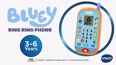 Blue and Orange Interactive Toy Phone with AAA Batteries