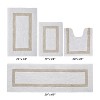 Hotel 4 PC Bath Rug 100% Premium Cotton Tufted Weave Two Tone Reversible Bathroom Rug, Super Soft Absorbent, Machine Washable Bath Mat - 2 of 4