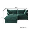 WJShome Sectional Couches for living room,L Shaped Cloud Modular Sectional Sofa with Storage Ottoman,Velvet Deep Couch,Cushion Covers Removable - 3 of 4