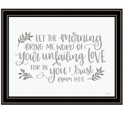 HomeRoots Your Unfailing Love Black Framed Print Wall Art