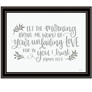 HomeRoots Your Unfailing Love Black Framed Print Wall Art - 1 of 3