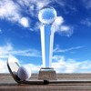 Juvale Crystal Glass Golf Trophy with Elegant Gift Box for Tournaments, Competitions, Champion Award, Paperweight for Desktop and Table Decor, 9 In - 2 of 4