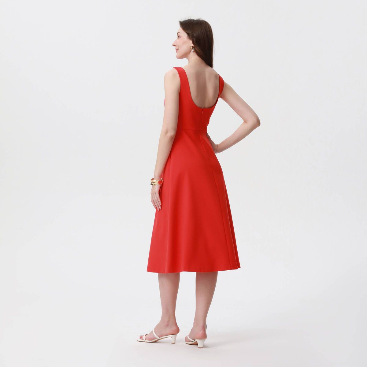 Women's Sleeveless Tailored Midi Dress - A New Day™ - thumbnail 8