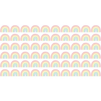 Teacher Created Resources® Pastel Pop Rainbows Die-Cut Border Trim, 35 Feet Per Pack, 6 Packs