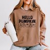 Simply Sage Market Women's Lightweight Garment Dyed Graphic Sweatshirt Hello Pumpkin Distressed - 2 of 4