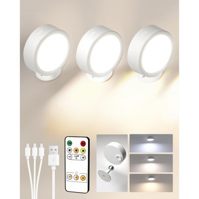 1/2/3 Pack Sconce White - EZVALO™:360°Aluminum Wall Light with Dimmable LED Bulbs,UL Listed