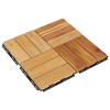 vidaXL Decking Tiles 10 pcs 11.8"x11.8" Solid Wood Teak - 3 of 4