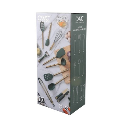Набор кухонных инструментов Cook With Color 10 предметов, шалфей — фото 3