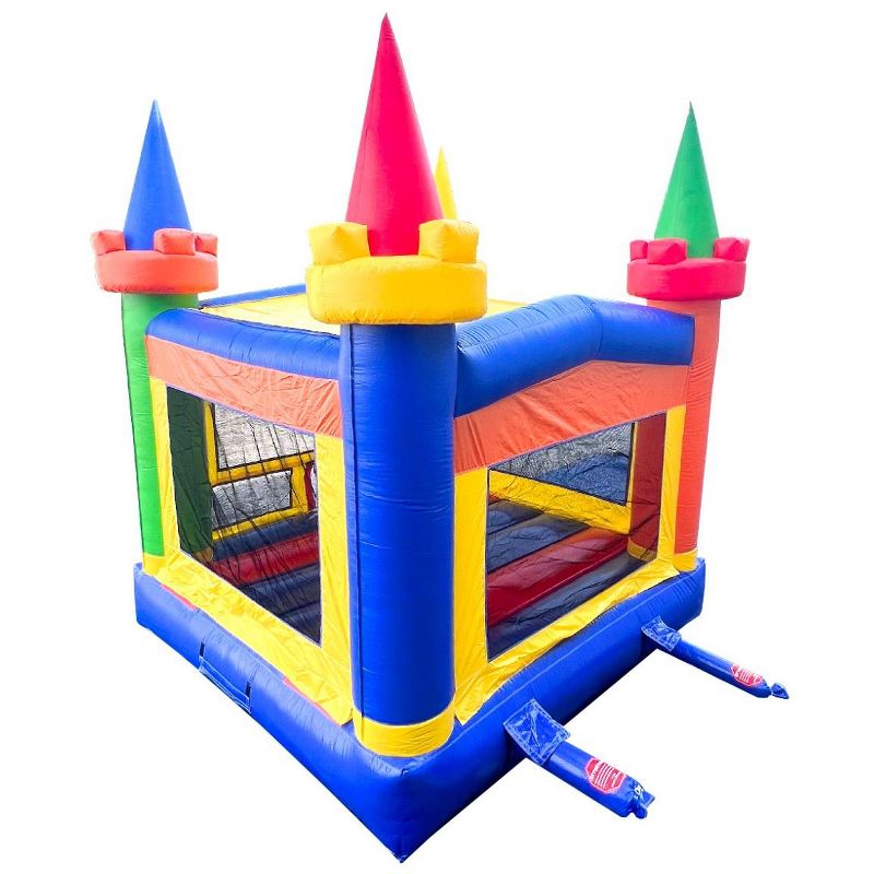 Pogo Bounce House Crossover Kids Inflatable Bounce House with Blower, Rainbow Modular, 5 of 7