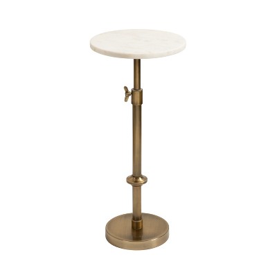 Kate and Laurel Engles Adjustable Marble Table and Plant Stand