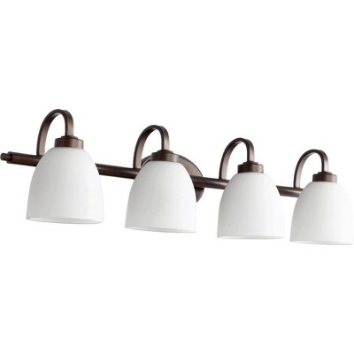 Quorum Lighting Reyes 4-Light Oiled Bronze Fan with Shade