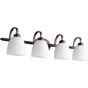Quorum Lighting Reyes 4-Light Oiled Bronze Fan with Shade - 1 of 1