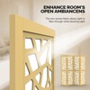 VINGLI 4 Panel Room Divider, Non-Woven Fabric Privacy Screen, Indoor Partition Wall Dividers, Freestanding Space Separator with Unique Pattern (Gold) - 3 of 4