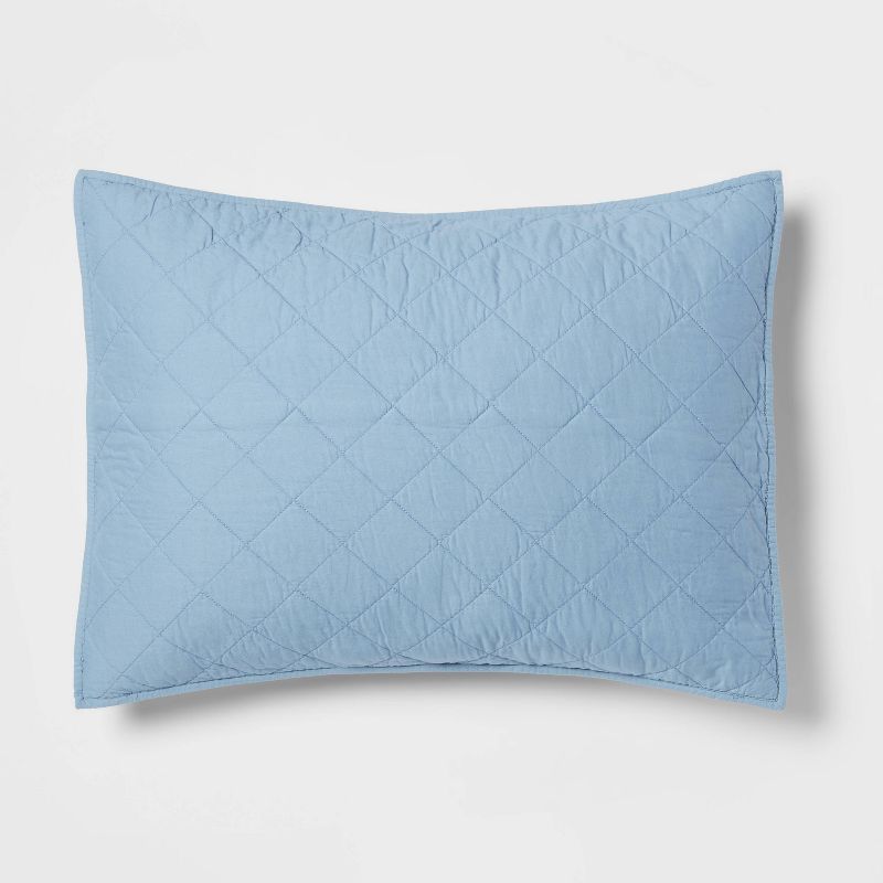 Diamond Stitch Cotton Linen Quilt Sham - Threshold™, 1 of 7