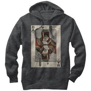 Men's Star Wars Boba Fett Playing Card Pull Over Hoodie - 1 of 4