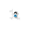 Black Bow Jewelry Sterling Silver & Enameled Blue Dress Girl Bead Charm - 3 of 4