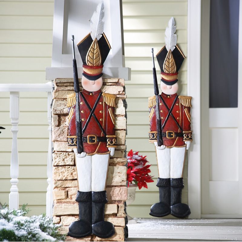Collections Etc Metal Holiday Tin Soldier Wall Decoration, 2 of 3