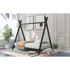 Twin Size Metal Floor Play House Bed with Slat for Kids - 3 of 4