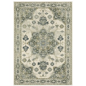 Oriental Weavers Branson BR04B Ivory/ Blue Indoor Area Rug - 6'7" x 9'2" - 1 of 4
