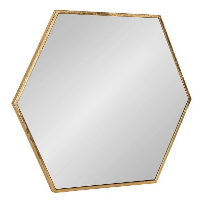 22" x 25" McNeer Hexagon Wall Mirror Gold - Kate & Laurel All Things Decor