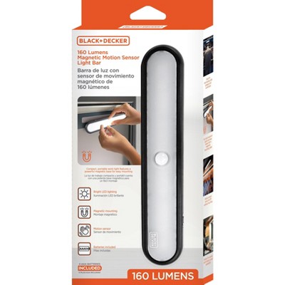 BLACK+DECKER 160LM LED Motion Sensor Light Bars for Indoor Rooms and Closets, Dimmable