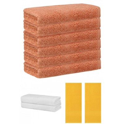 REGALWOVEN Absorbent Solid Bath Hand Face Cloths Cotton Towels 3 Piece Sets