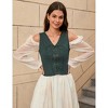KOJOOIN Women's Pirate Renaissance Vest Cosplay Costume Steampunk Bodice Corset Steampunk Waistcoat - 2 of 4
