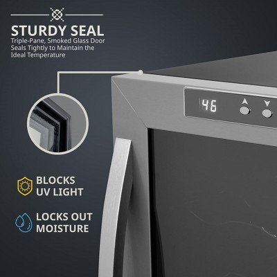 Schmécké 12 Bottle Stainless Steel Thermoelectric Freestanding Wine Cooler