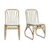 PE Wicker Patio Accent Chair Set Of 2,Modern Armless Chair With Washable Cushion And Petal-shaped Back,Outdoor Furniture -Maison Boucle - 2 of 4