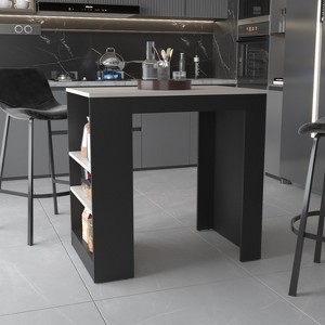 NicBex Mobile Kitchen Island Cart Morden Kitchen Carts with Storage Island Table with 3 Tier Shelves for Kitchen - 1 of 4