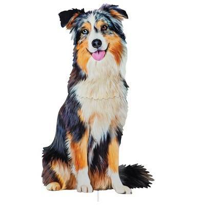 Collections Etc Realistic Australian Shepherd Outdoor Garden Stake : Target