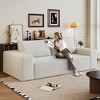 TiramisuBest 71" 3-Seater Corduroy Sofa, Deep Seat Loveseat Couch, Comfy Upholstered Sofa for Living, Bedroom,Apartment (White) - 3 of 4
