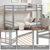 NicBex Bunk Bed with Thick Posts,Wood Bunk Bed Frame with Ladder and High Guardrail for Kids Teens Dorm Rooms - 4 of 4