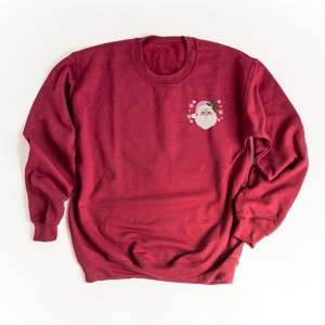 Embroidered Pink Santa Hat - Women's Graphic Sweatshirt - 1 of 4