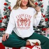 Simply Sage Market Women's Coquette Candy Cane Long Sleeve Garment Dyed Tee - 2 of 4