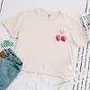 Simply Sage Market Coquette Strawberry Watercolor Boxy Crop Top - 3 of 4