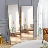 FURNIinspire Full Length Mirrors Floor Standing Wall Mirror, Bedroom Foyer, Clothing Store, Wall Mounted Mirror, Square Light Brown, 23.2"*0.57"*65" - 2 of 4
