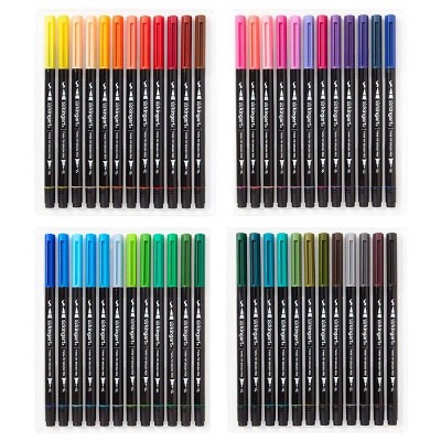 KINGART PRO Twin-Tip™ Brush Pens 48 Colors