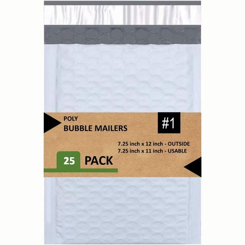#1 50 Poly Bubble Mailers Plastic Envelopes 7.25x12 Protective Packaging 