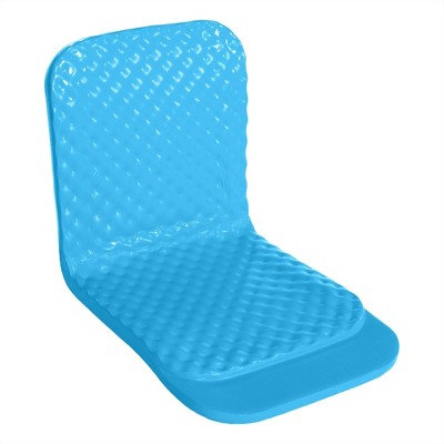 TRC Recreation Super Soft 19 Inch Tall Foam and Vinyl Folding Chair with Steel Frame Support for Beach, Lake, Park, or Poolside, Marina Blue