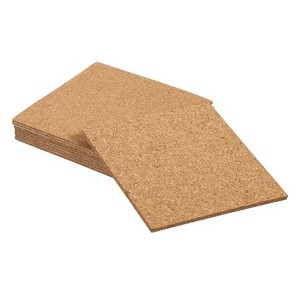Unique Bargains Thickened Cork Self-Adhesive Kitchen Coasters for Tableware - 1 of 4
