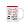 C&F Home 16 oz. Valentine's Day "Roses Are Red Violets Are Blue I Love My Dog Way More Than You" Pawprint Ceramic Coffee Tea Hot Chocolate Mug - 2 of 4
