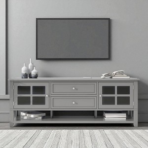 TV Stand for TVs up to 60'', Entertainment Center with Multifunctional Storage, Media Console with Modern Design for Living Room, Bedroom - 1 of 4