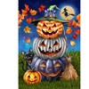Briarwood Lane House Flag 40x28 For Outdoor Halloween Striped Pumpkin Stack For Halloween House Flag - 3 of 4